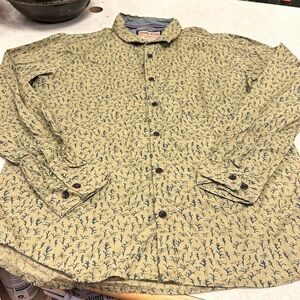 Mens saint Gianfranco green sagebrush button down shirt size XX-large